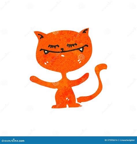 Retro cartoon ginger cat stock vector. Illustration of funny - 37595614