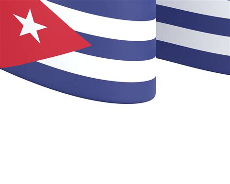 Cuba Flag Design National Independence Day Banner Element Transparent