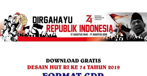 Contoh Desain Banner Atau Spanduk Hut Ri Ke 74 Th 2019 Format Cdr