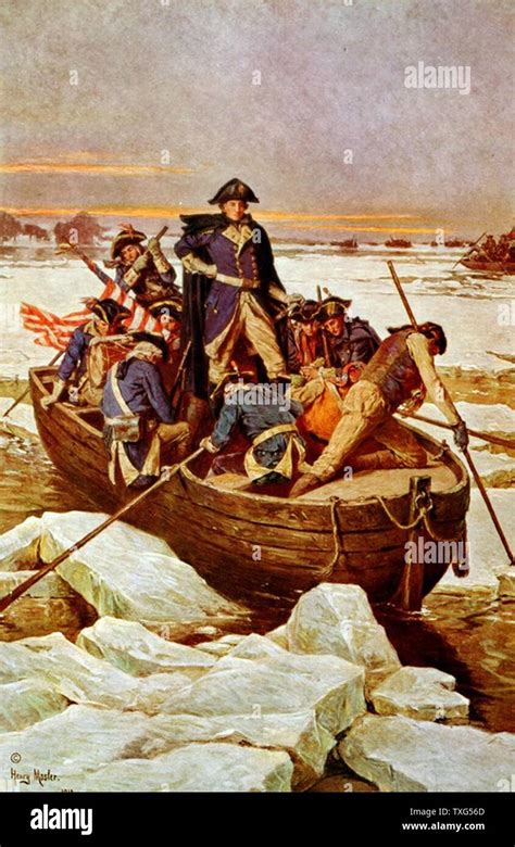 George Washington Cruzando El Río Delaware El 25 De Diciembre De 1776