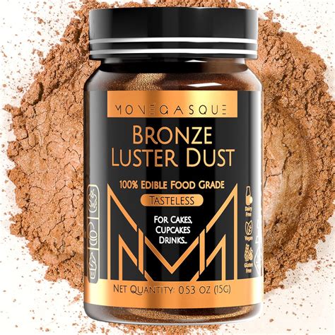 MONÉGASQUE Bronze Edible Lustre Dust for Drinks Desserts 15g Food