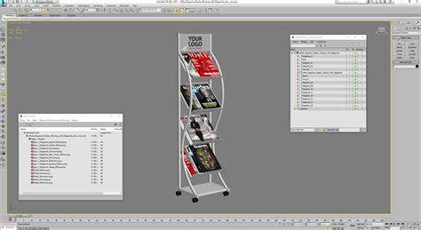 White Magazine Display Mockup With Magazines 3d Model 29 3ds Blend