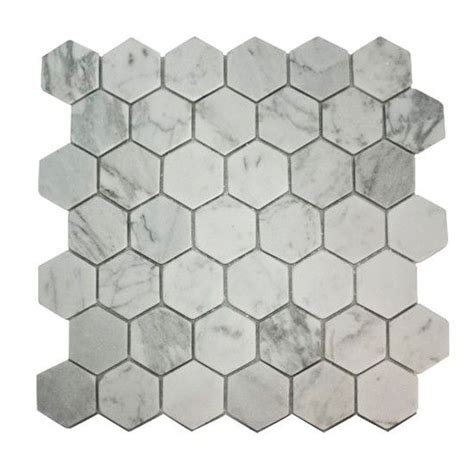 Hexagon Marble Effect Mosaic Tiles From B Q Marble Effect Micro Trend