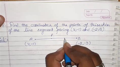 How To Find The Coordinate Of The Points Of Trisection Of The Line