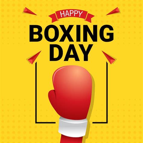 Premium Vector | Happy boxing day celebration greeting card