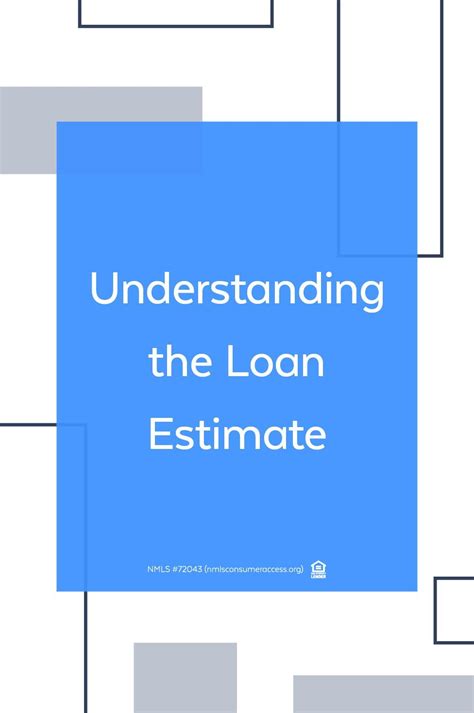 Understanding The Loan Estimate Good Faith Estimate Loan Understanding