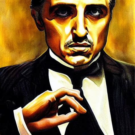 The Godfather Painting By Thomas Montacellinio Stable Diffusion Openart