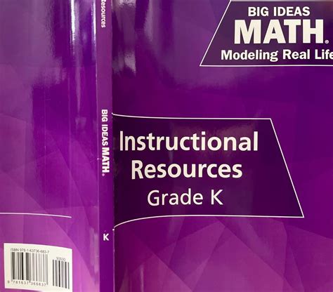 Big Ideas Math Modeling Real Life Grade K Instructional Resources C