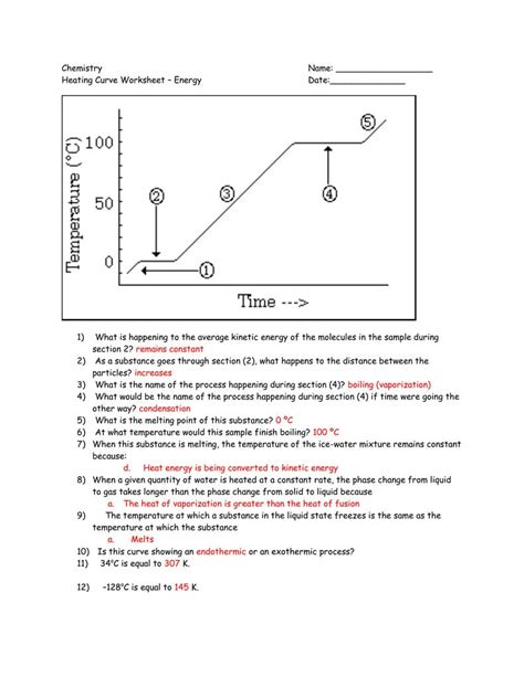 Heating Cooling Curve Worksheet Answers — Db