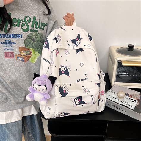 Mochila Feminina Estudante Da Escola Kuromi Japonesa Mochila Feminina