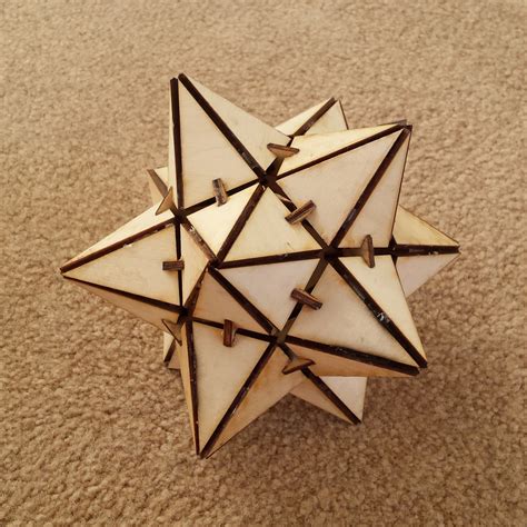 Laser Cut Small Stellated Dodecahedron Dxf File Laser Files