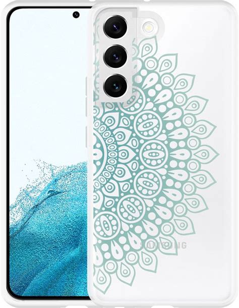 Cazy Hoesje Geschikt Voor Samsung Galaxy S22 Turqoise Mandala Bol