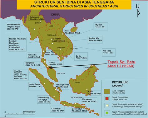 Peta Lokasi Zaman Prasejarah Di Asia Tenggara Tingkat