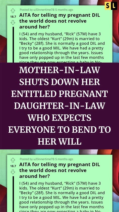 Mother In Law Shuts Down Her Entitled Pregnant Daughter In Law Who Expects Everyone To Bend To