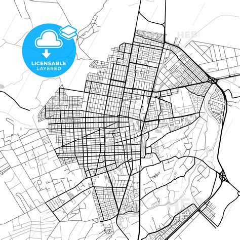 Layered PDF map of Calama, Chile - HEBSTREITS