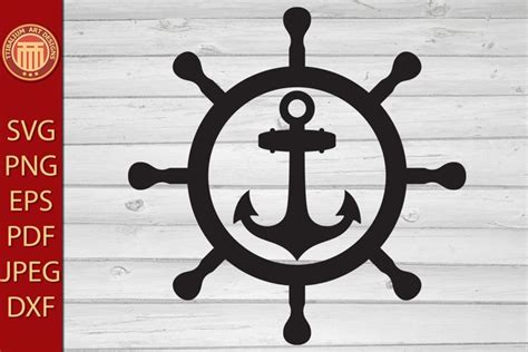 Ship Wheel And Anchor Clip Art