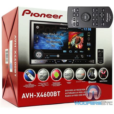 AVH X4600BT Pioneer In Dash 7 Touchscreen LCD DVD USB MP3 Car