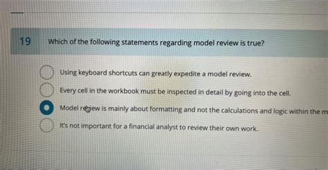 Solved Which Of The Following Statements Regarding Model Chegg