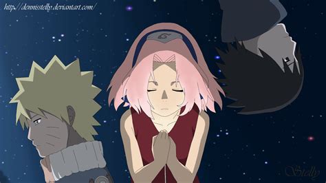 NaruSasuSaku Cascade Lineart Colored By DennisStelly Deviantart