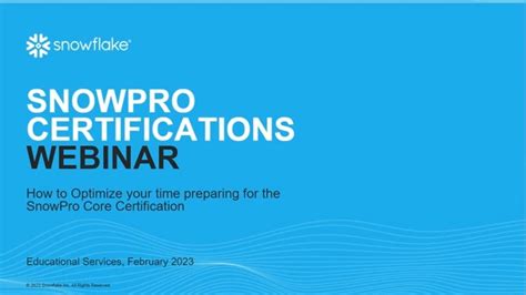 How To Optimize Your Time Preparing For The SnowPro Core Certification