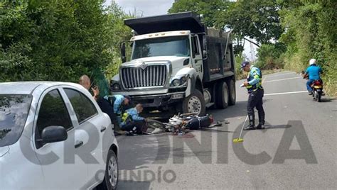 Motociclista Pierde Una Pierna En Accidente De Tránsito En La Tebaida