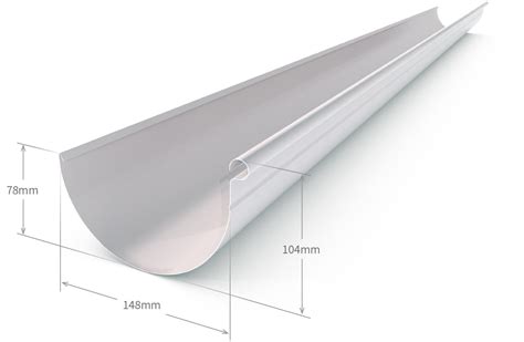 Half Round Gutter Zinc Aluminium