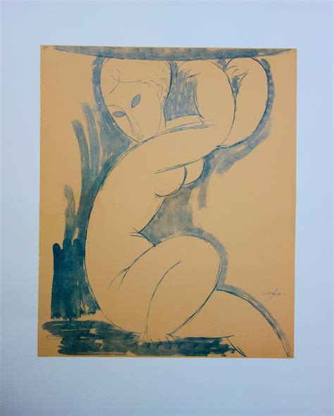 Amedeo MODIGLIANI Naked Woman Sitting Signed Lithograph Barnebys