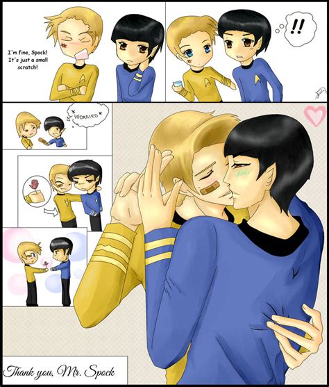 Kirk/Spock - Thank you, Mr. Spock by KatsuyaCrimson on DeviantArt