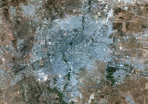 Aleppo, Syria, satellite image - Stock Image - C057/5867 - Science Photo Library