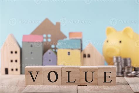 Wooden blocks with the word Value , Planning for the future of rent for