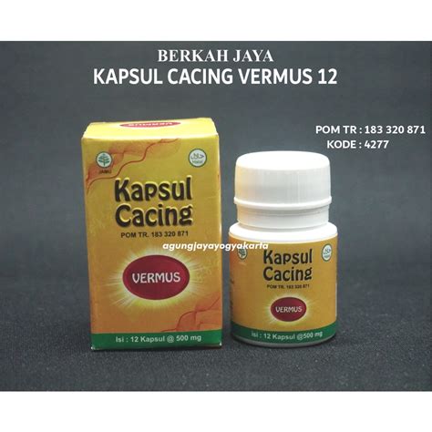 Jual Kapsul Cacing Vermus Kapsul Isi 12 Kapsul Penurun Demam Obat