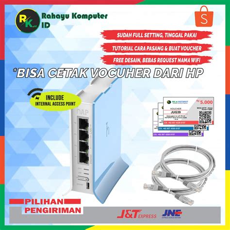 Jual Rb941 Rt RW NET Paket Usaha Vocer Wifi Mikrotik Siap Pakai