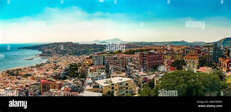 Chiaia And Posillipo Neighbourhoods On The Seafront In Naples Italy