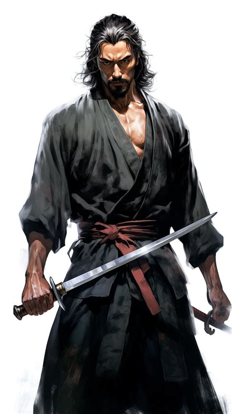 Vagabond Manga Character Miyamoto Musashi By Aw T Desain Karakter