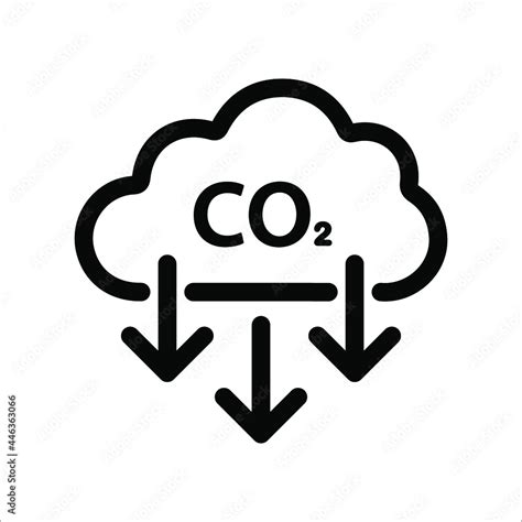 Carbon Emissions Reduction Icon Carbon Emissions Sign Vector