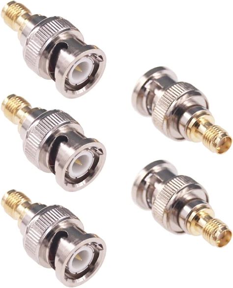 Amazon RFaha 5pcs BNC Male To SMA Female RF Coax Adapter BNC To