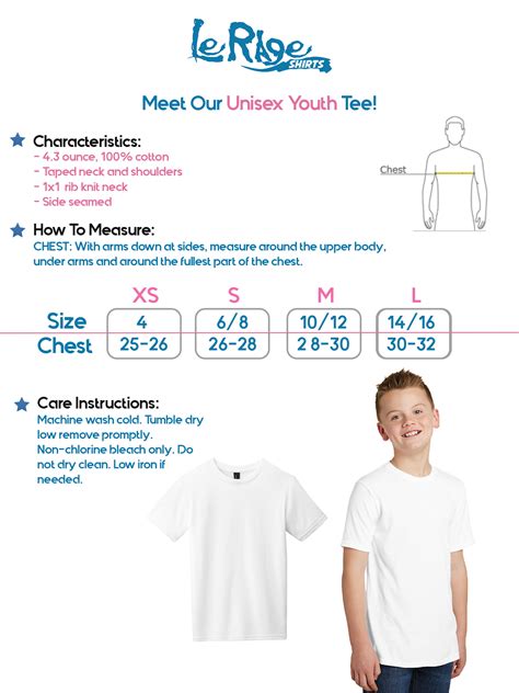 Youth-Size-Chart-Amazon – LeRage Shirts