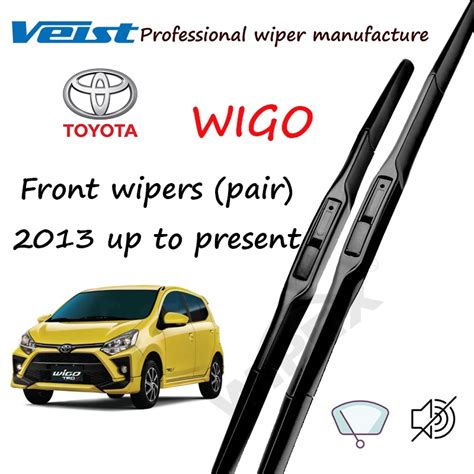 Hybrid Toyota Wigo Wiper Blade Set Pair Front Japan Quality For