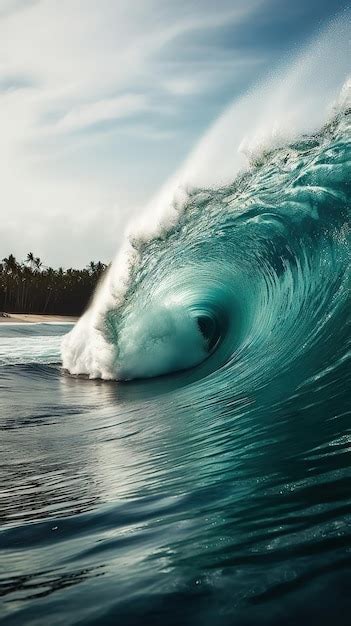 Conceito De Ondas Do Mar Ondas Do Mar Fluindo Foto Premium