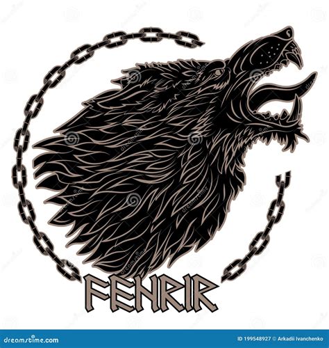 Wolf Fenrir. Illustration To Old Norse Mythology | CartoonDealer.com ...