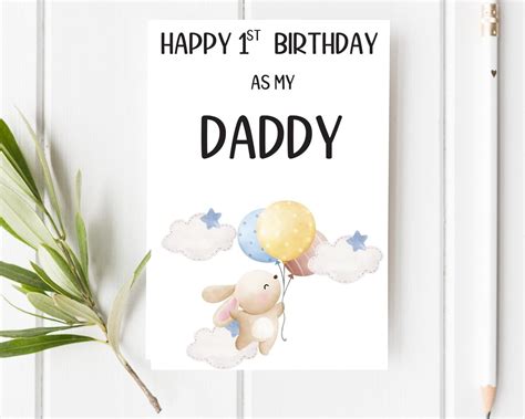 PRINTABLE 1st Birthday Card Printable Happy Birthday Card - Etsy in ...