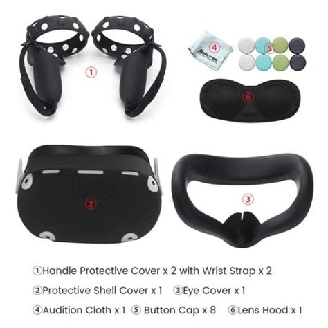 Kit De Housse De Protection Vr Pour Oculus Quest Coque De Contr Leur