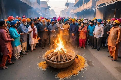 Premium Photo | Lohri festival celebration in india