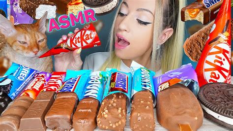 Asmr Eating Candy Ice Cream Bars And Chocolate Bars 아이스크림 바 초콜릿 초콜릿