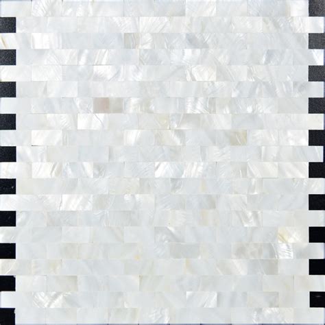 White Mother Of Pearl Floor Tile Mosaic Seamless Subway Backsplash