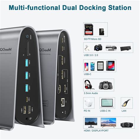 Mua Usb C Docking Station Qgeem K Quadruple Display Laptop Docking