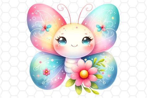 Cute Floral Butterfly Clipart PNG Graphic by DreanArtDesign · Creative ...