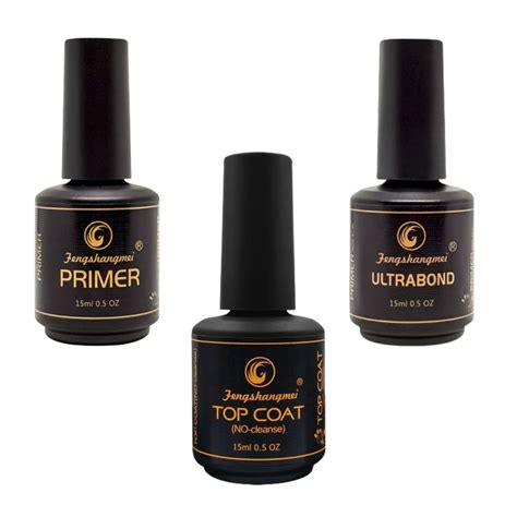 Kit Pretinho Poder Fengshangmei Top Coat Primer Ultra Bond