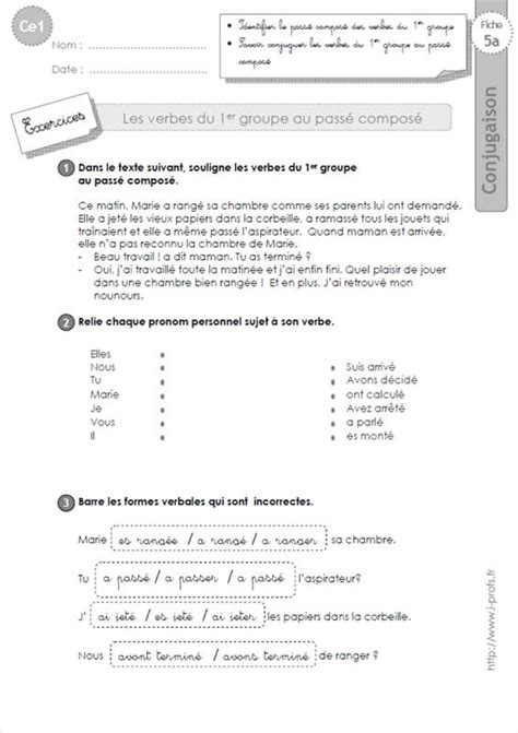 imprimer Des Exercices De Passé Composé Images Bts cpi