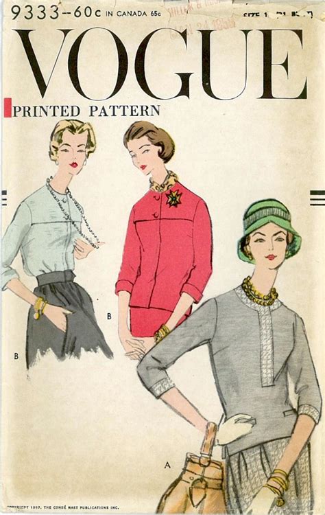 Vogue 9333 A Vintage Sewing Patterns Fandom